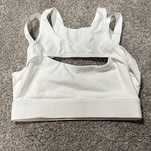 NVGTN White Strappy Sports Bra
